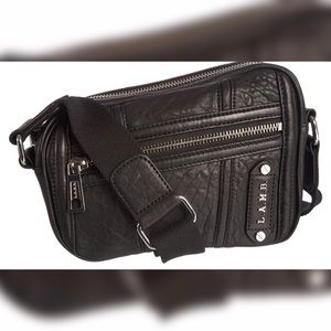 L.A.M.B. Corsaire Fleur Leather Crossbody Bag